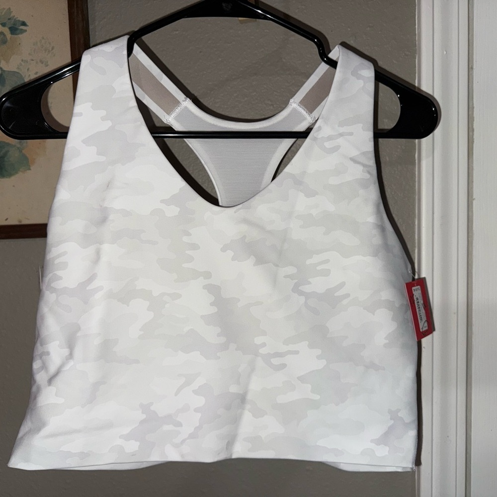 SPANX White Camouflage Core Sports Bra